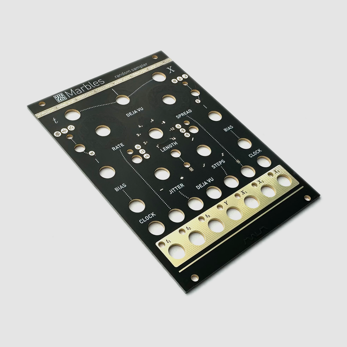 Black panel for Mutable Instruments Marbles