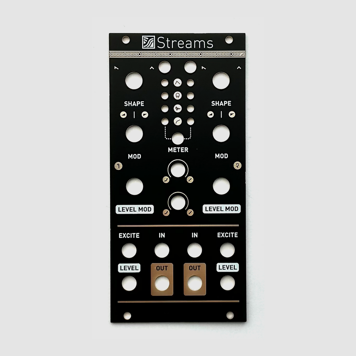 Black panel for Mutable Instruments Streams – Oddvolt Black panel for Mutable Instruments Streams – Oddvolt