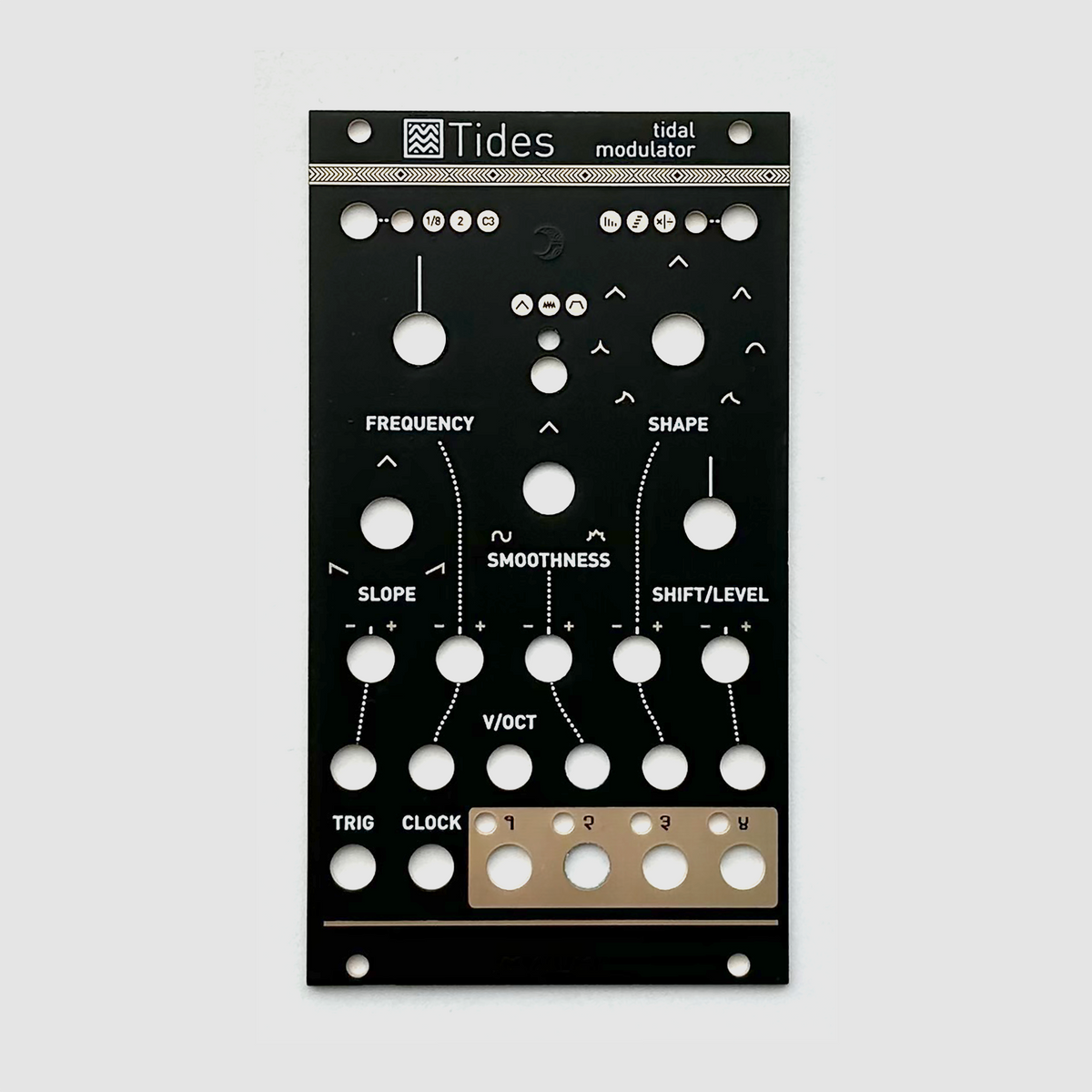 Black panel for Mutable Instruments Tides 2 – Oddvolt - Eurorack Black panel for Mutable Instruments Tides 2 – Oddvolt - Eurorack