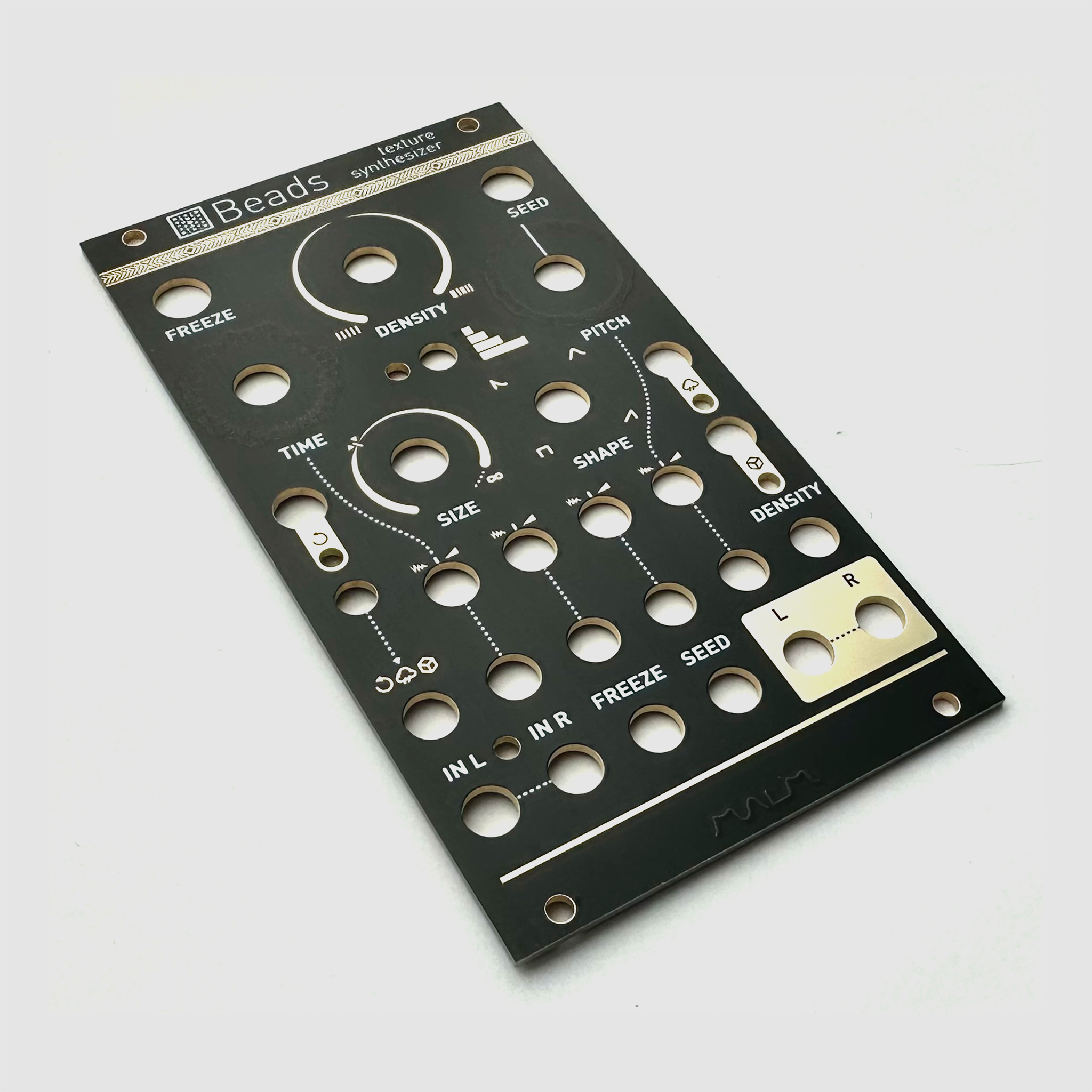 Black panel for Mutable Instruments Beads – Oddvolt - Eurorack