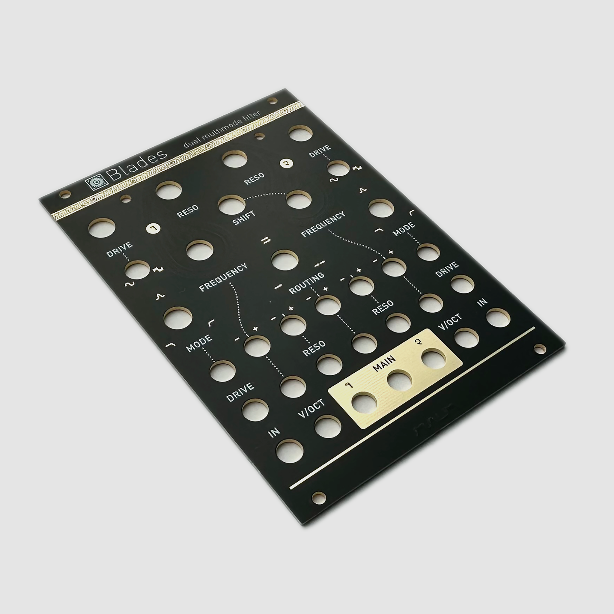 Black panel for Mutable Instruments Blades – Oddvolt - Eurorack Panels ...
