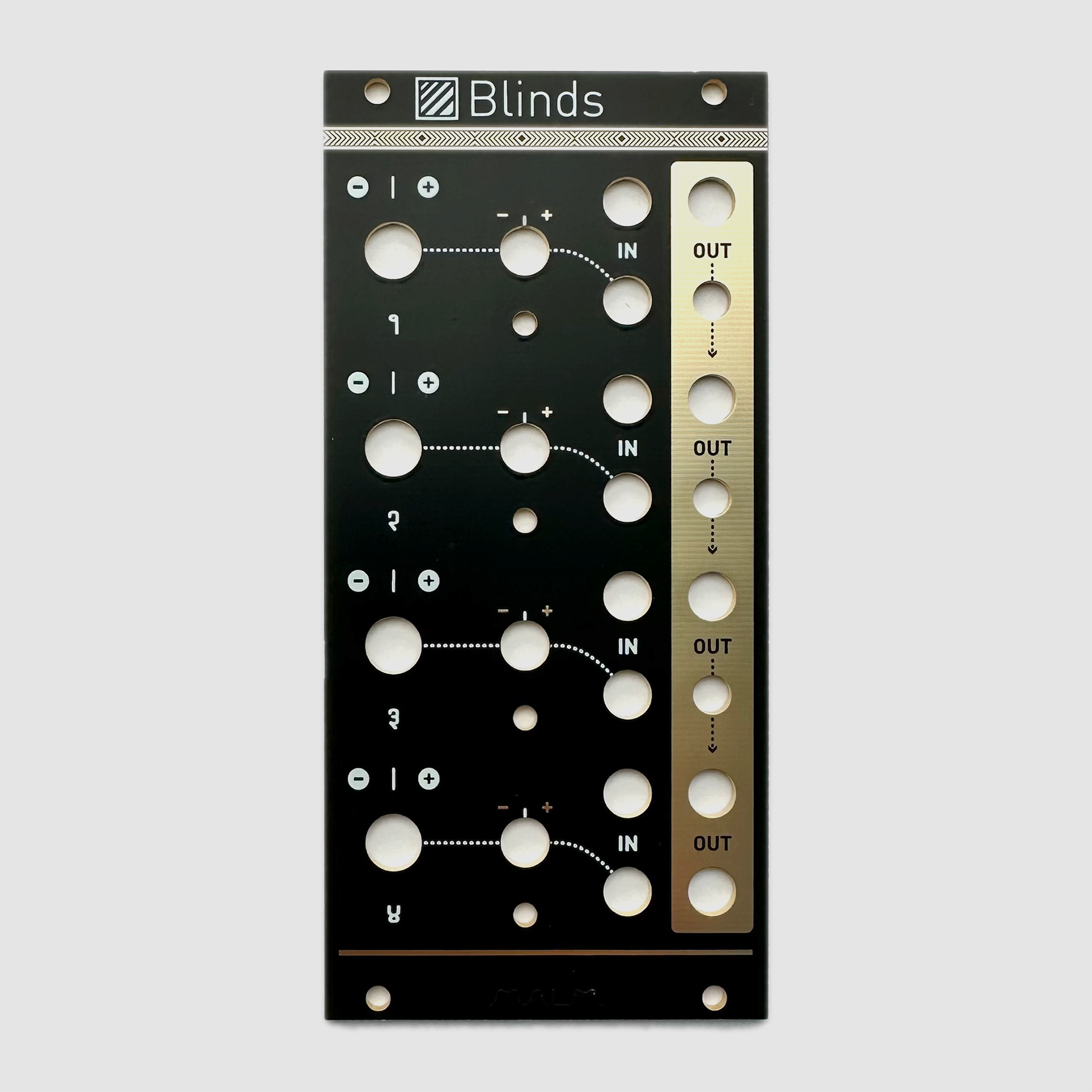 Black panel for Mutable Instruments Blinds – Oddvolt - Eurorack