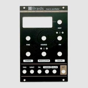 Black panel for Mutable Instruments Braids – Oddvolt - Eurorack