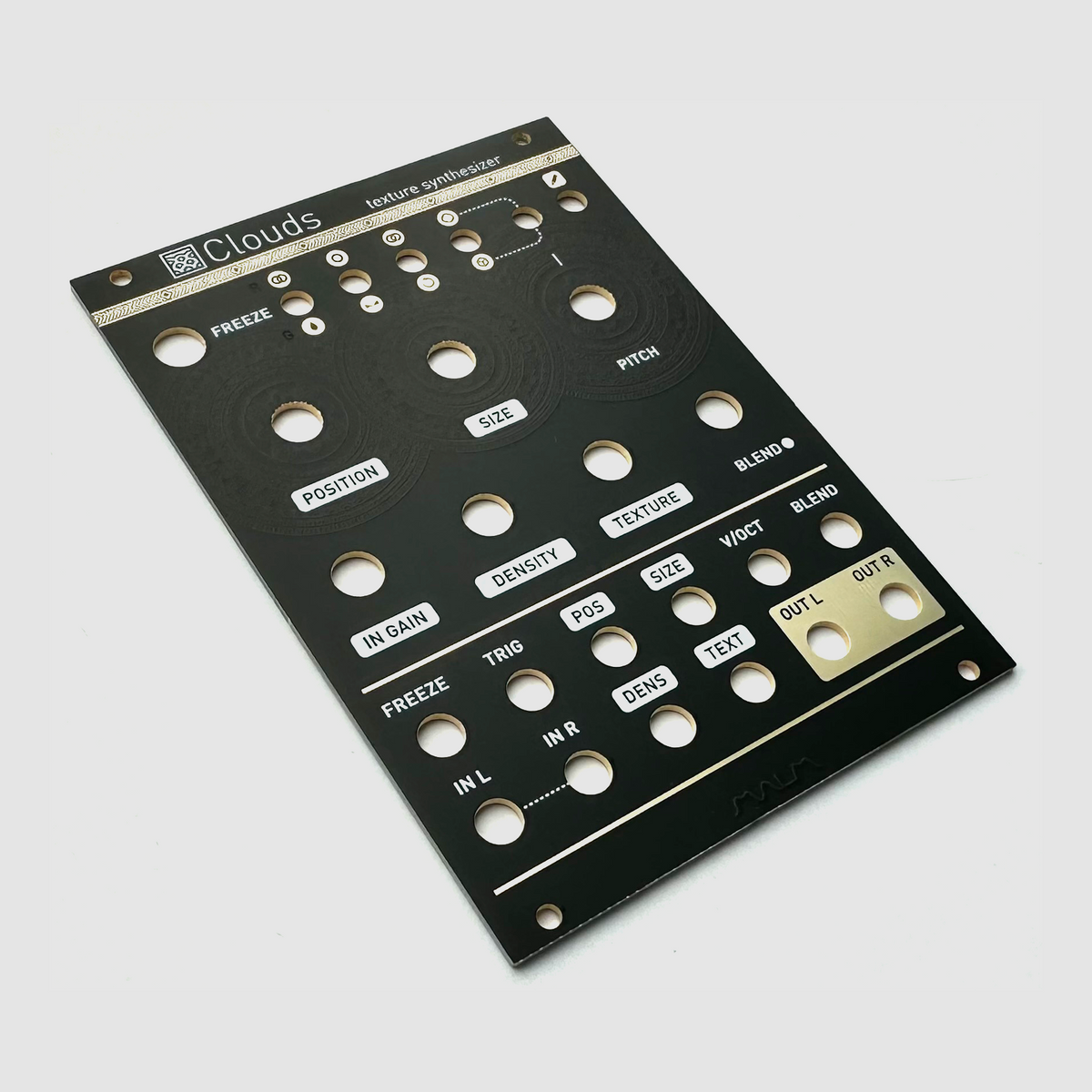 Black panel for Mutable Instruments Clouds – Oddvolt - Eurorack Panels ...