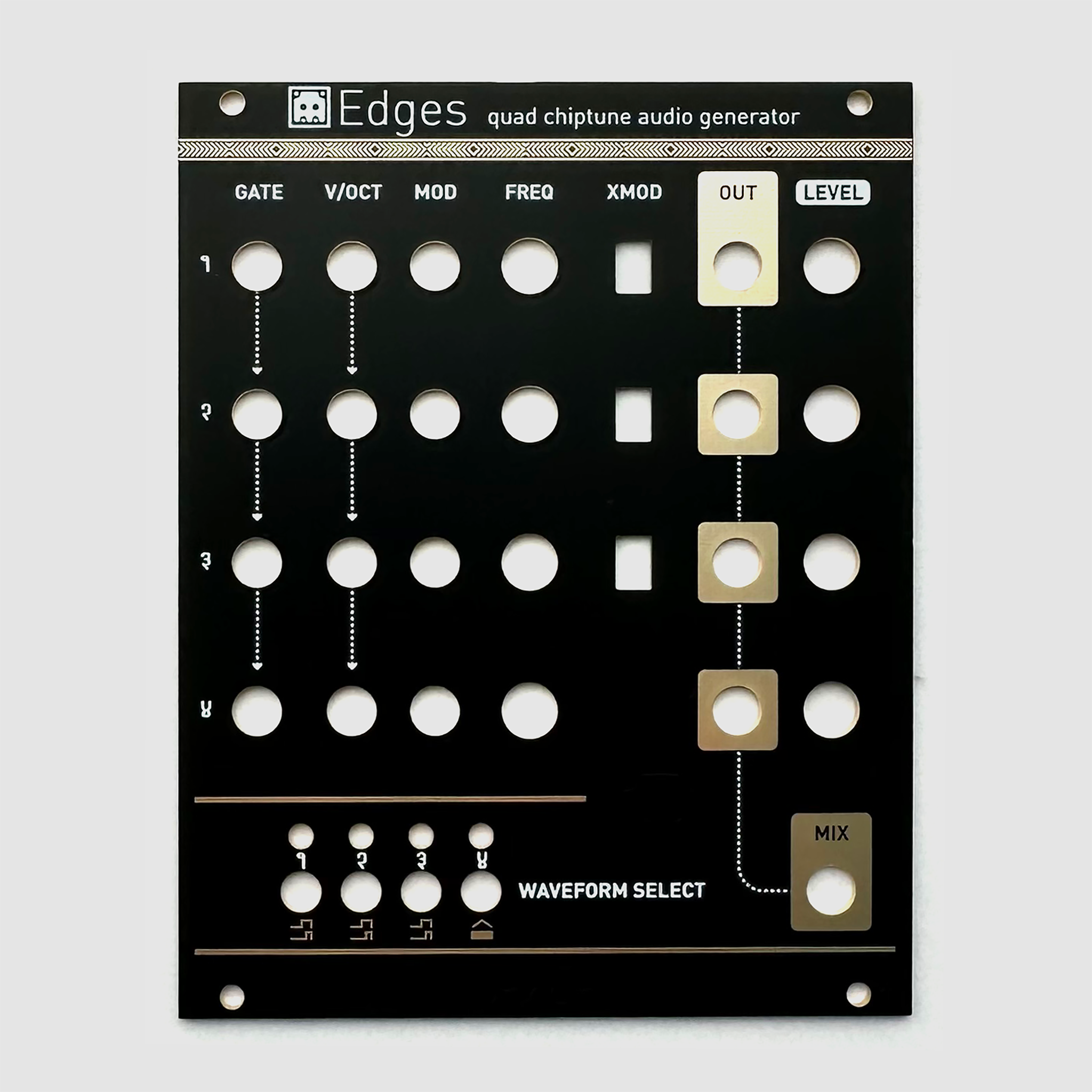 Black panel for Mutable Instruments Edges – Oddvolt - Eurorack