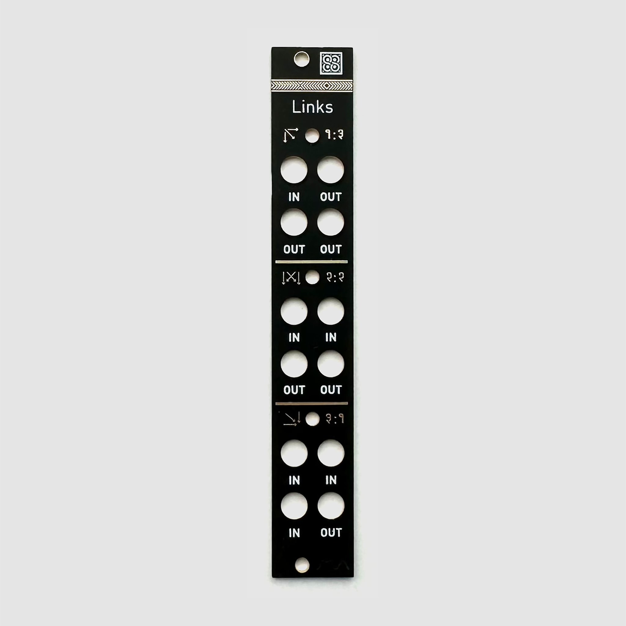 Black panel for Mutable Instruments Links – Oddvolt - Eurorack