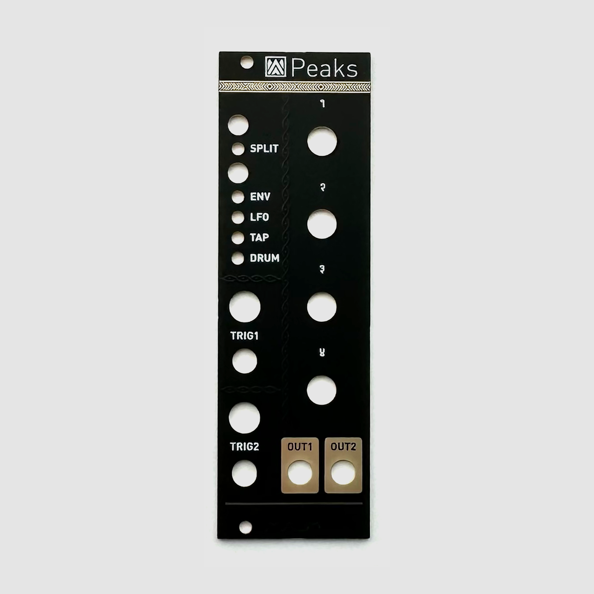 Black panel for Mutable Instruments Peaks – Oddvolt - Eurorack