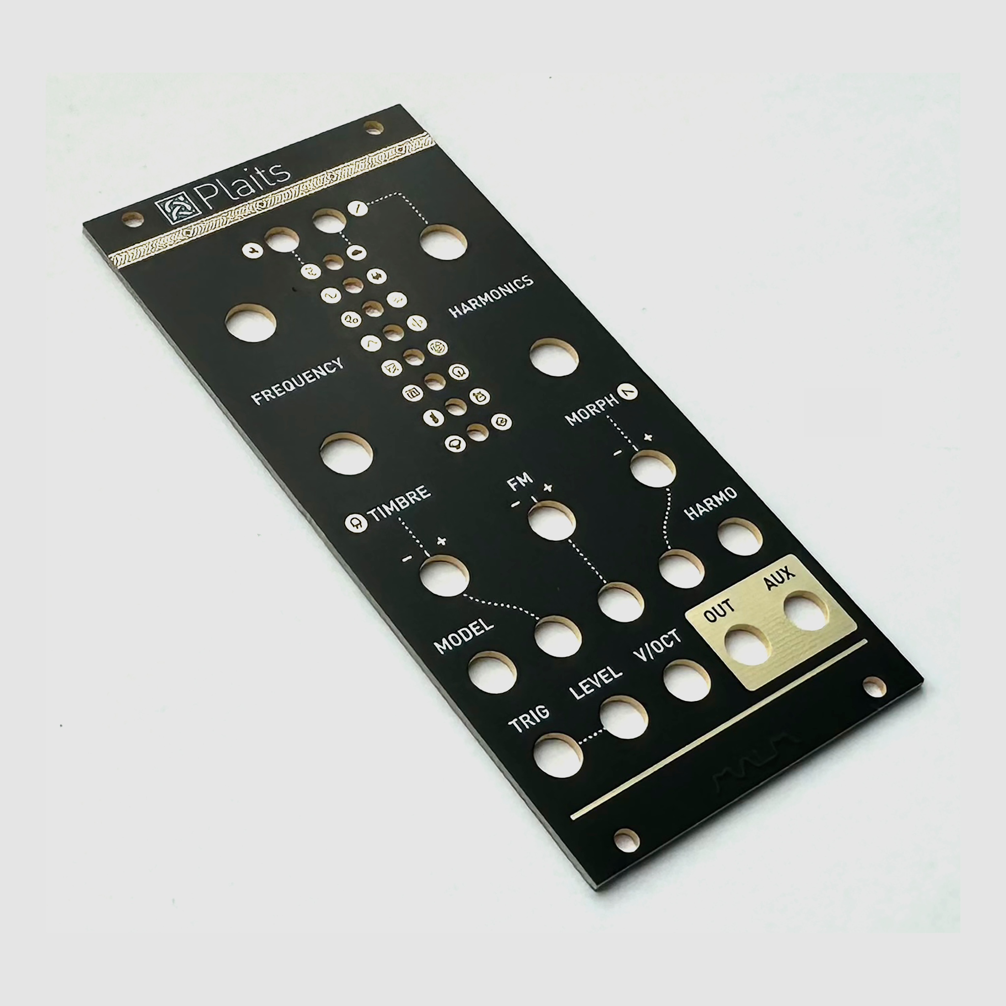 Black panel for Mutable Instruments Plaits – Oddvolt - Eurorack Panels ...