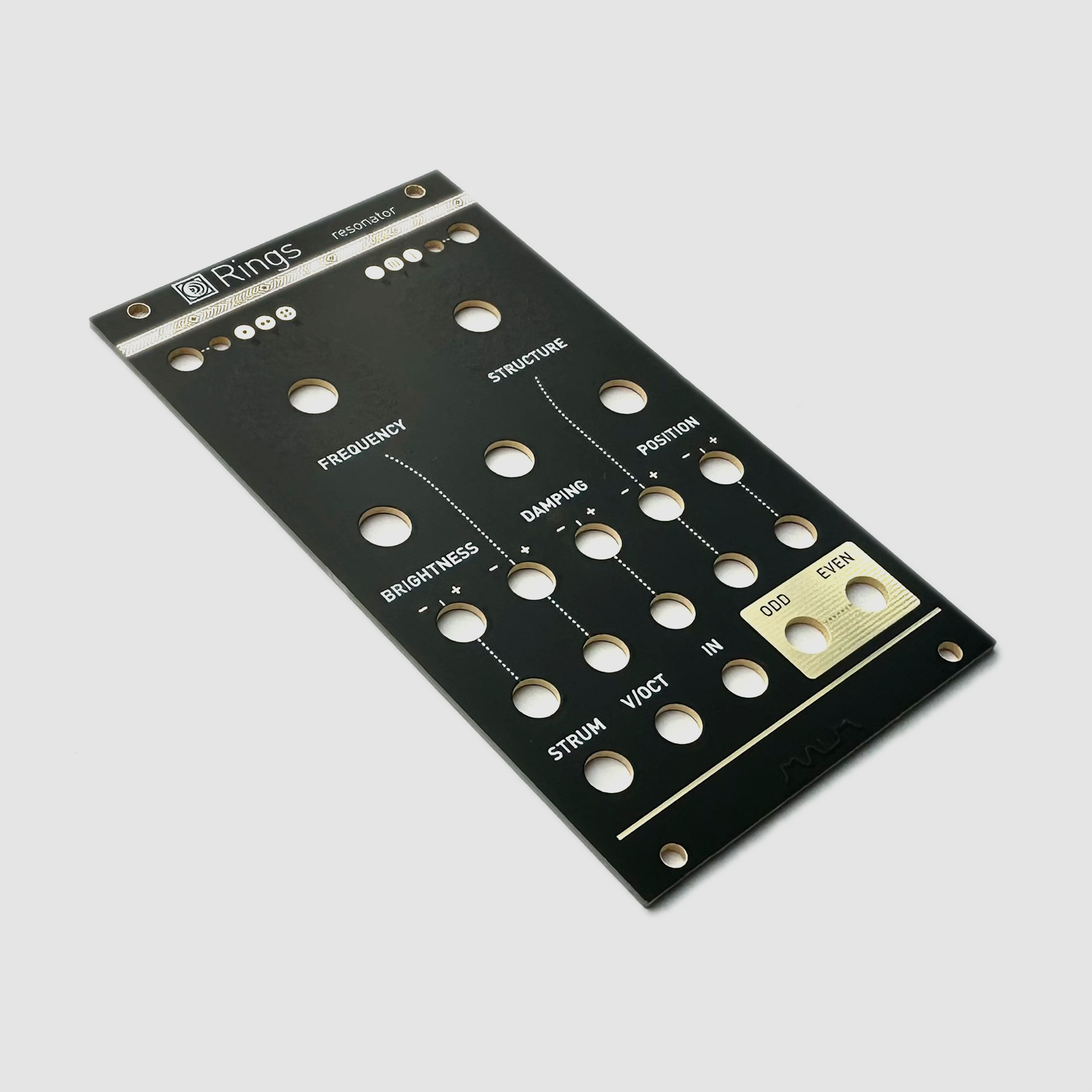 Black panel for Mutable Instruments Rings – Oddvolt - Eurorack Panels ...