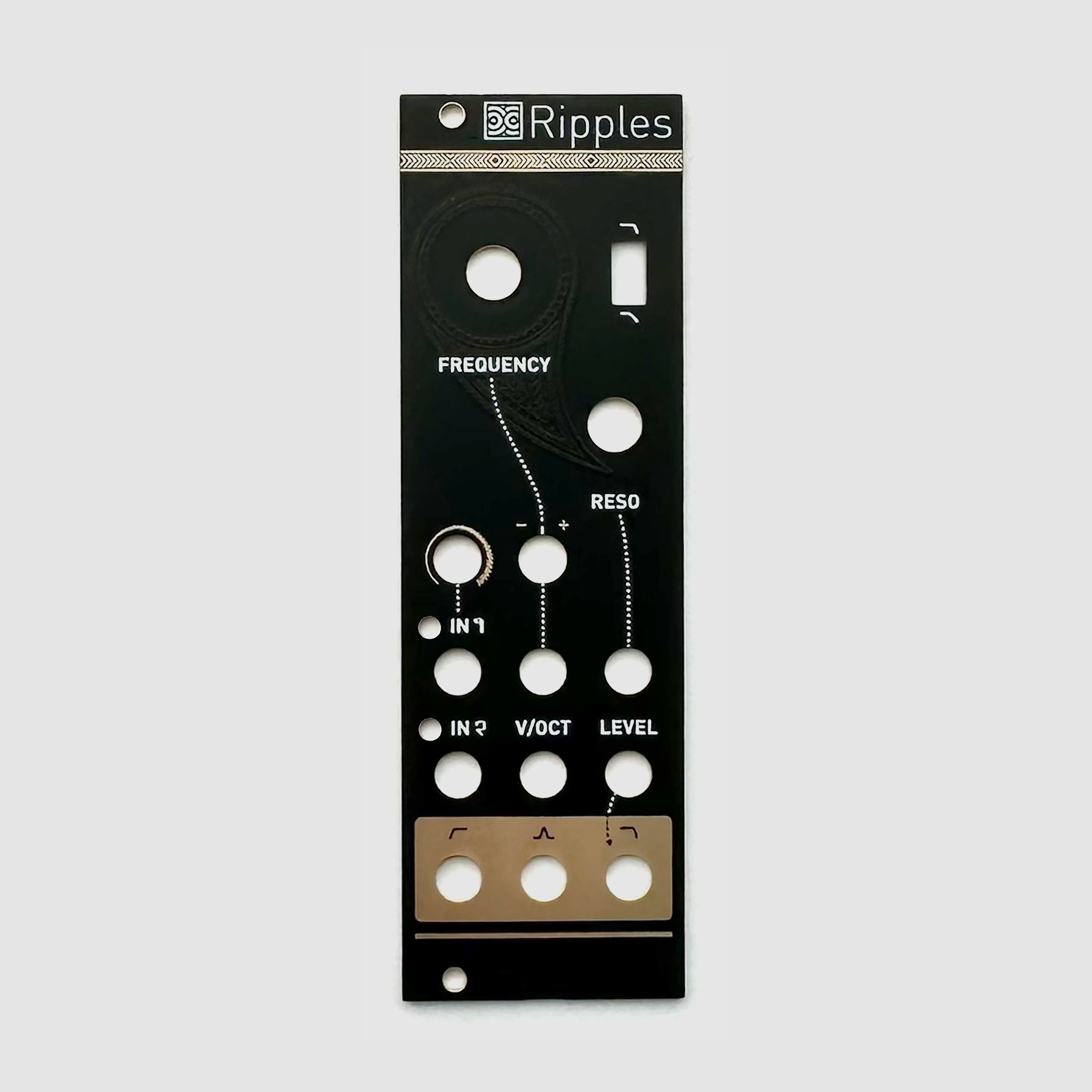 Black panel for Mutable Instruments Ripples 2 – Oddvolt