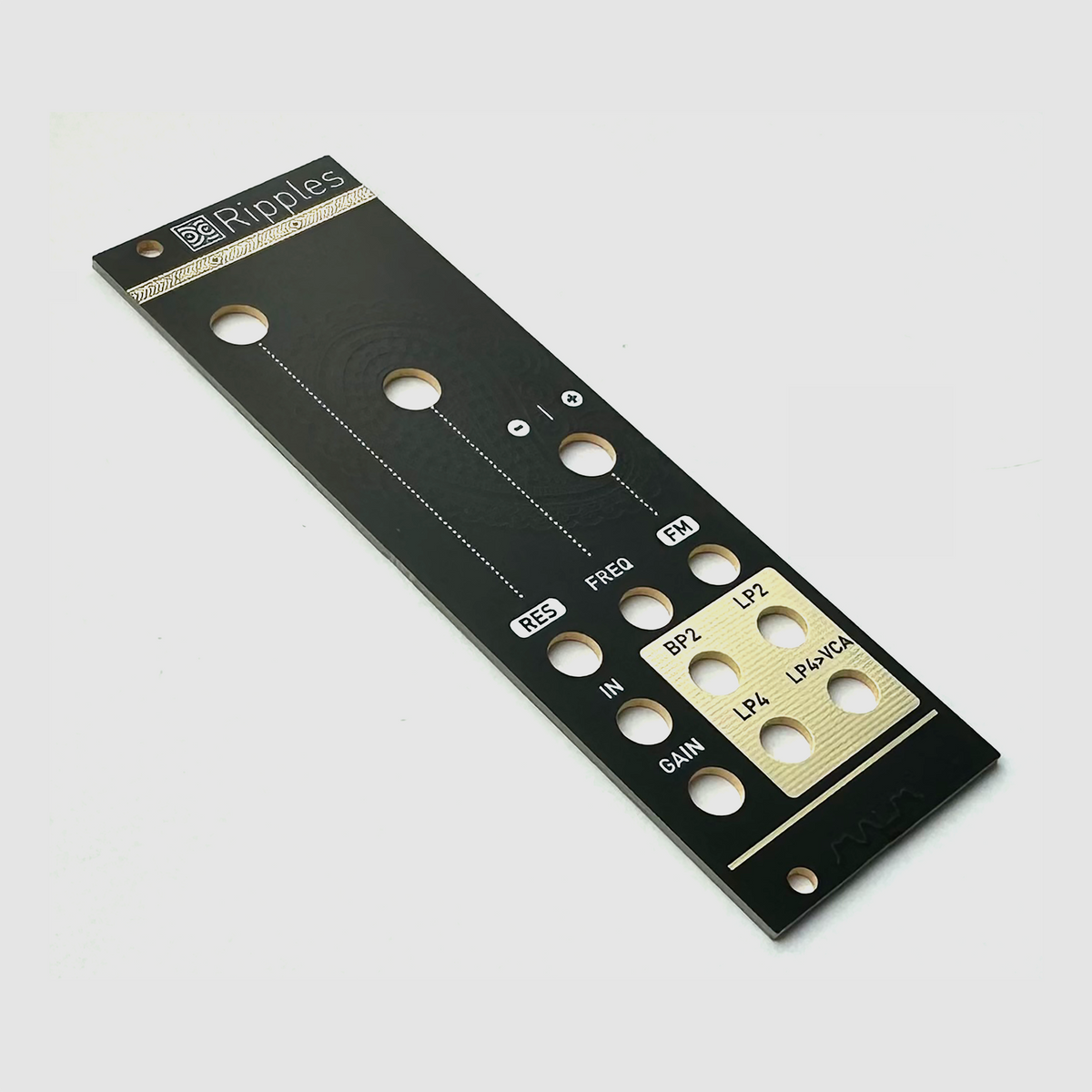 Black panel for Mutable Instruments Ripples – Oddvolt - Eurorack Panels ...