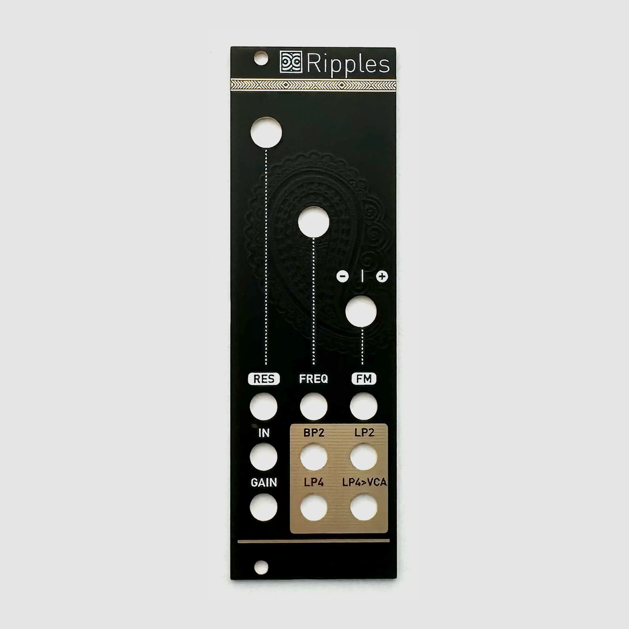 Black panel for Mutable Instruments Ripples – Oddvolt - Eurorack 