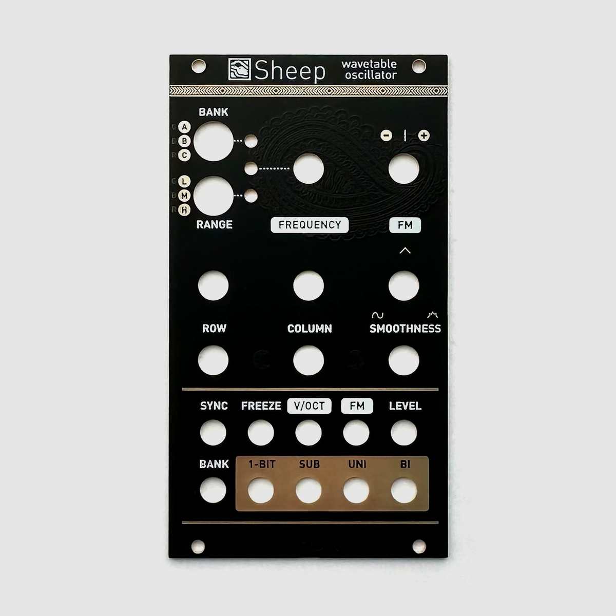 Black panel for Mutable Instruments Sheep – Oddvolt - Eurorack Panels ...