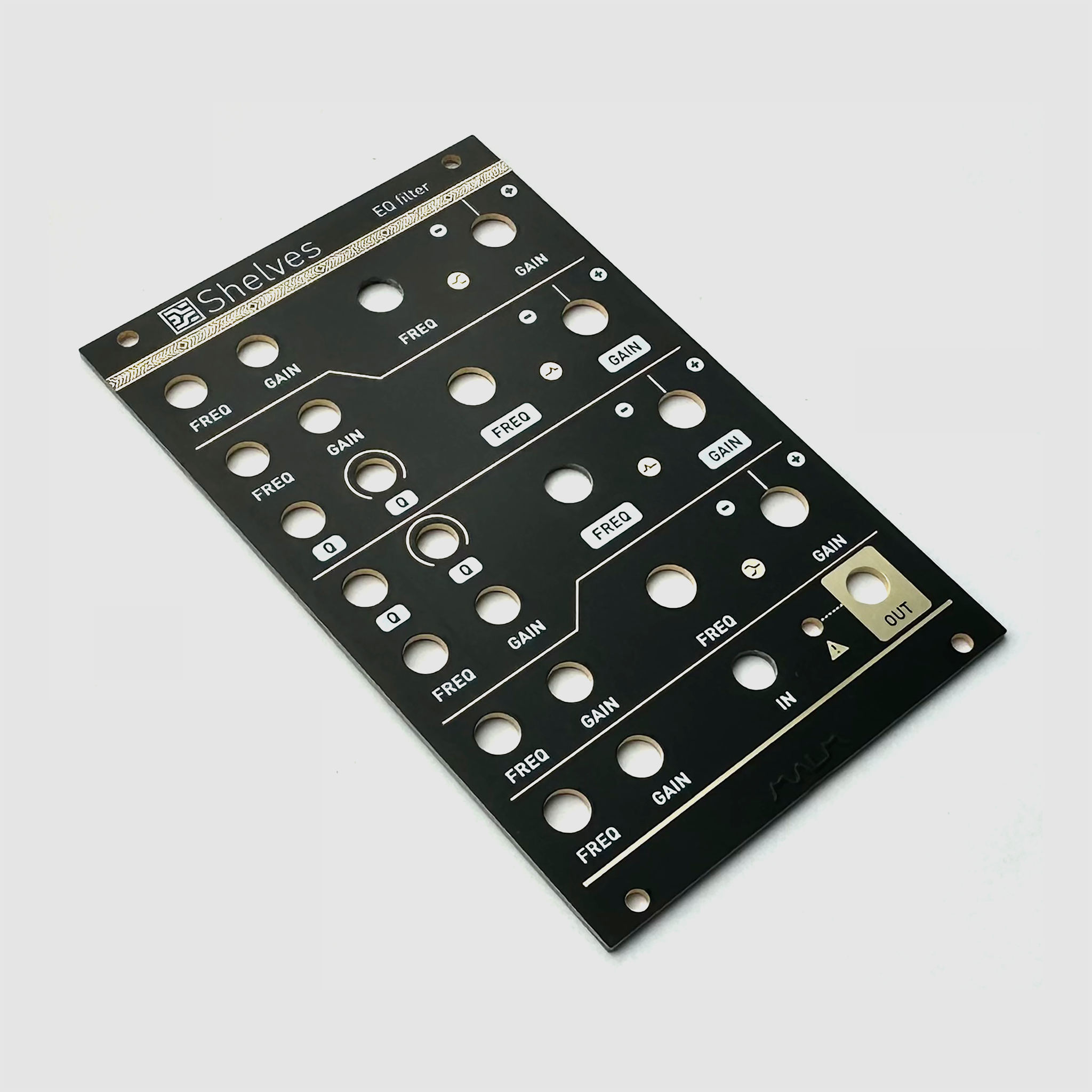 Black panel for Mutable Instruments Shelves