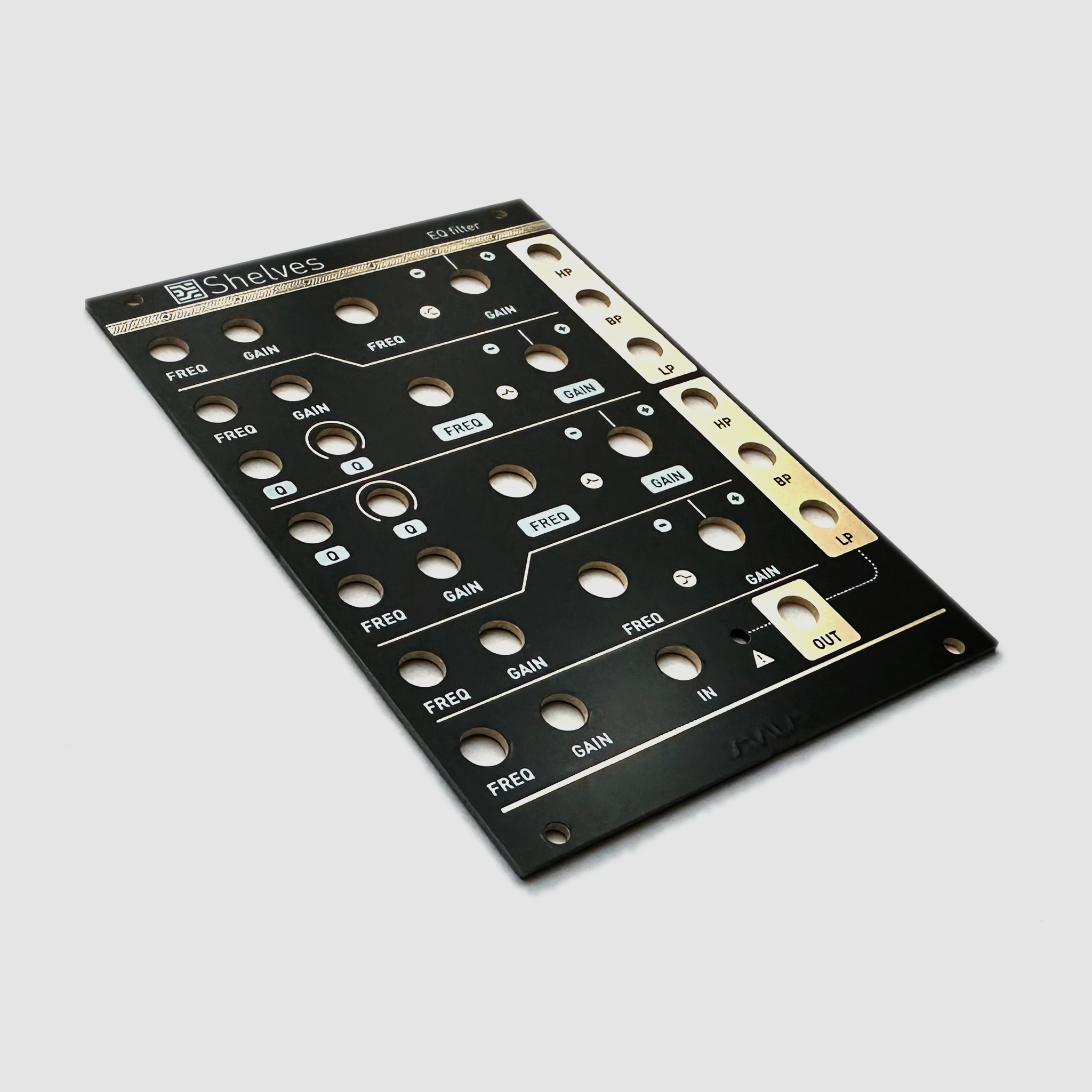 Black panel for Mutable Instruments Shelves 2