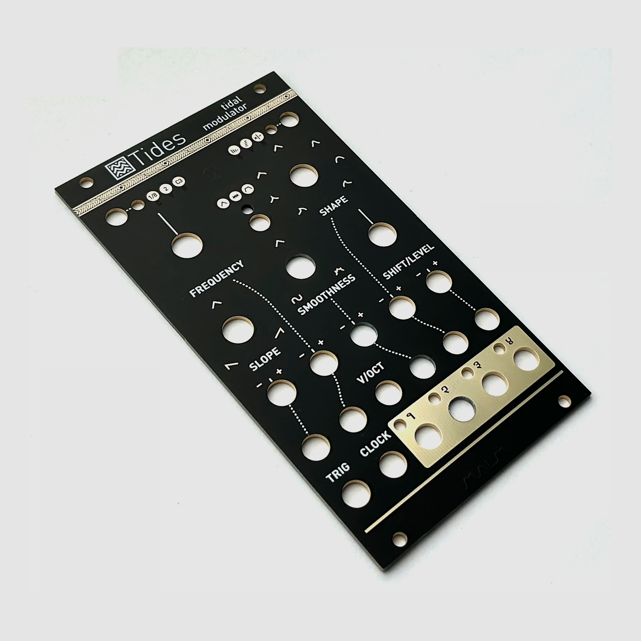 Black panel for Mutable Instruments Tides 2 – Oddvolt - Eurorack Black panel for Mutable Instruments Tides 2 – Oddvolt - Eurorack