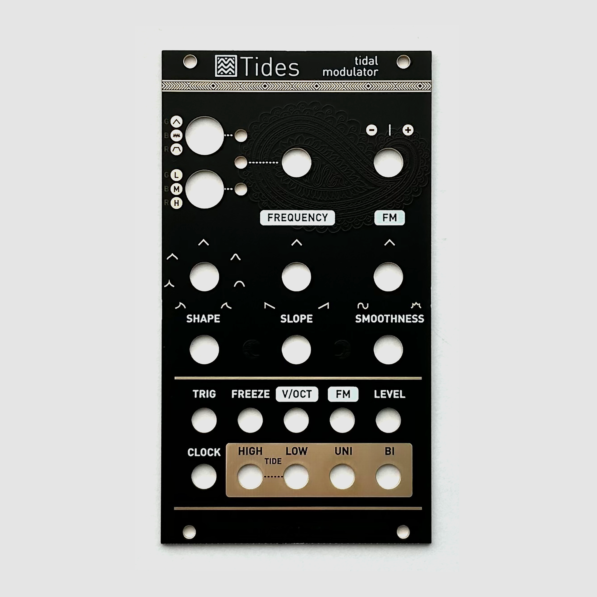 Black panel for Mutable Instruments Tides – Oddvolt - Eurorack 