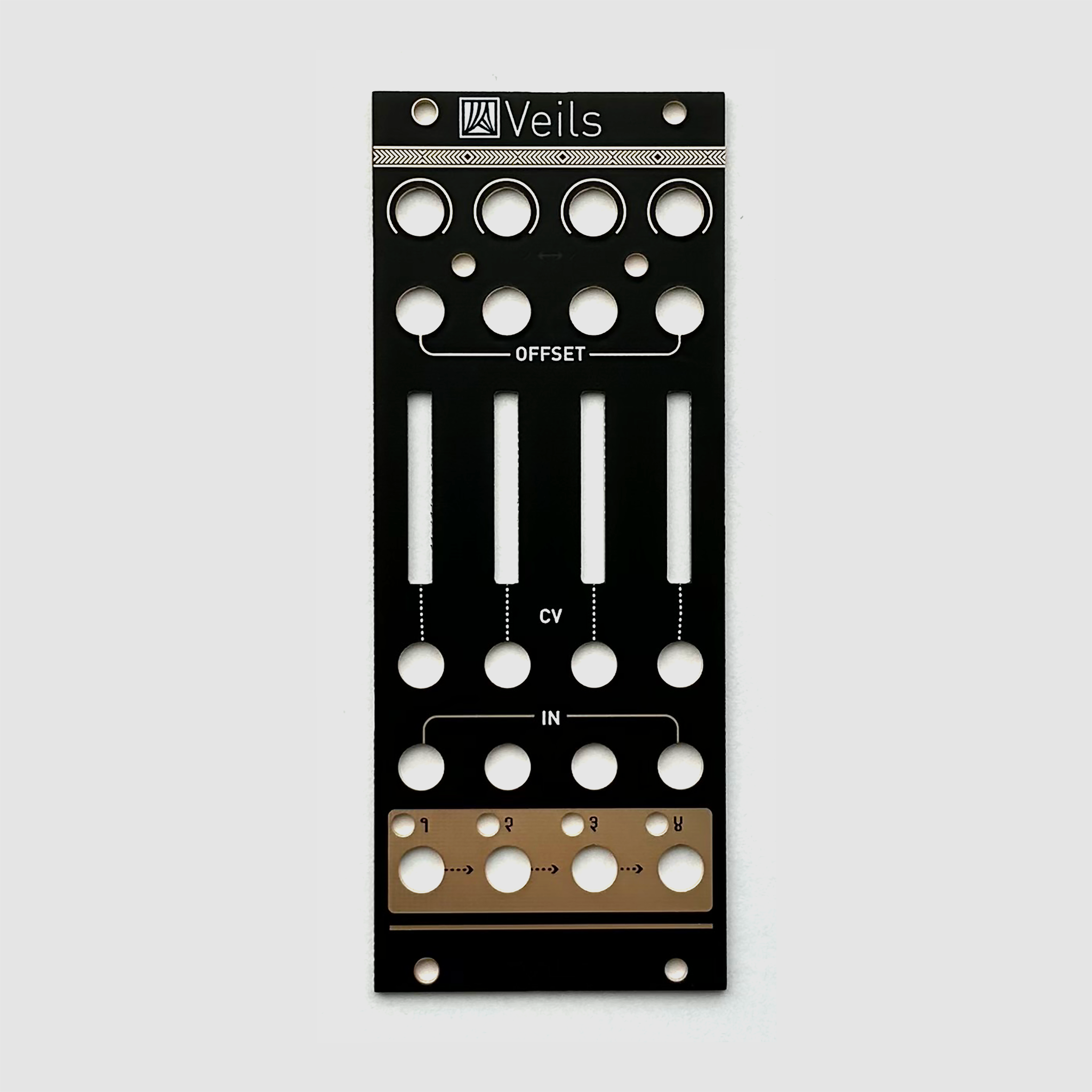 Black panel for Mutable Instruments Veils 2 – Oddvolt