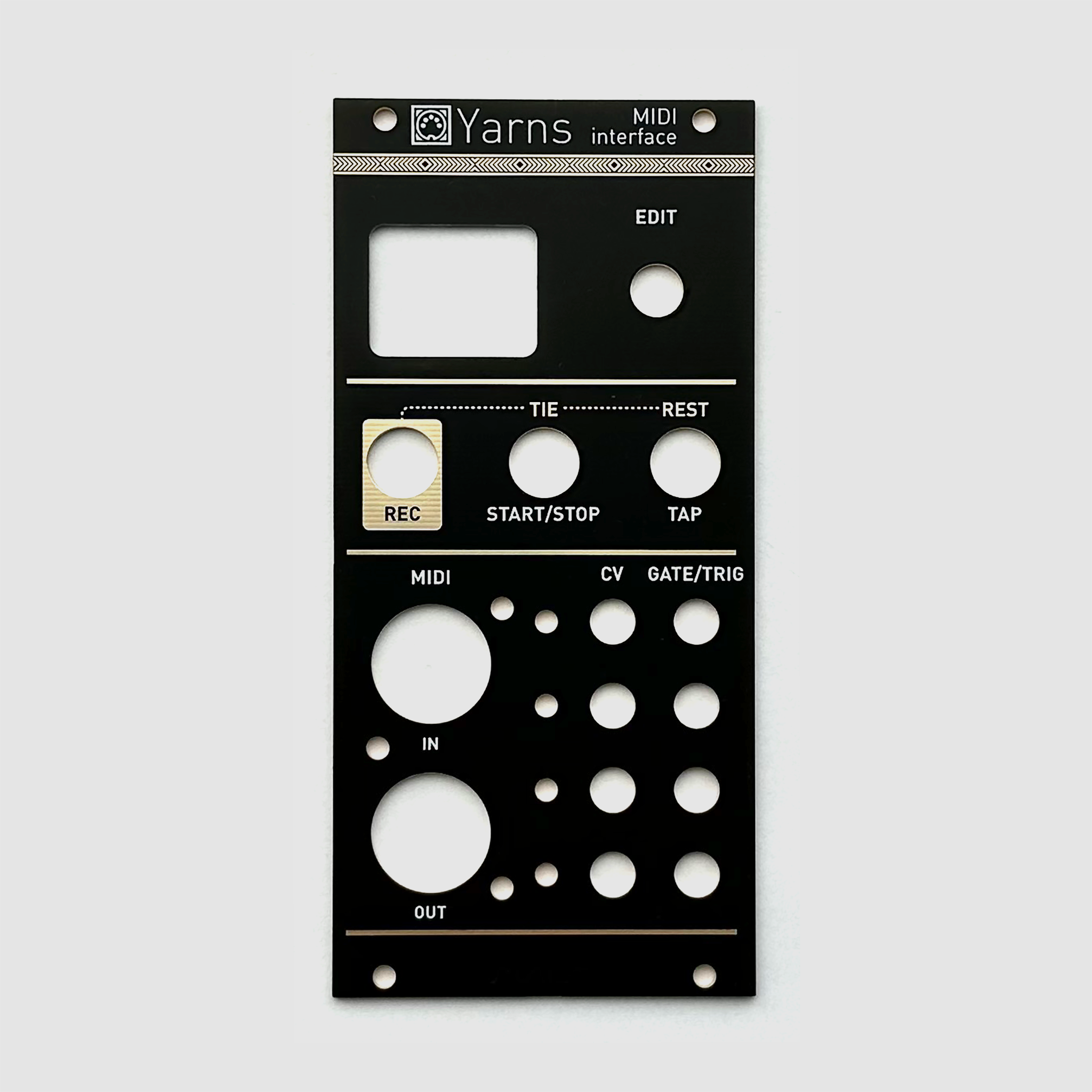 Black panel for Mutable Instruments Yarns – Oddvolt - Eurorack