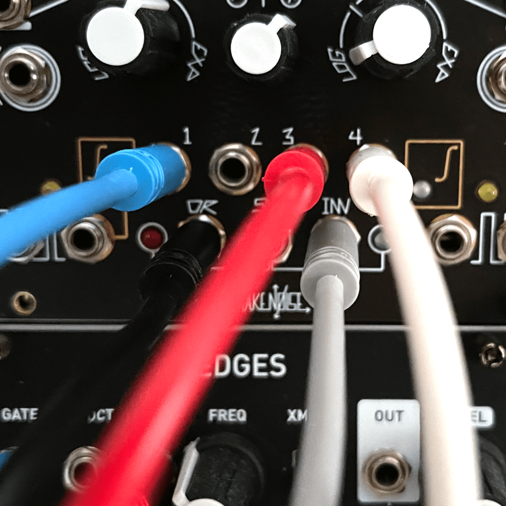 White Eurorack Patch Cable