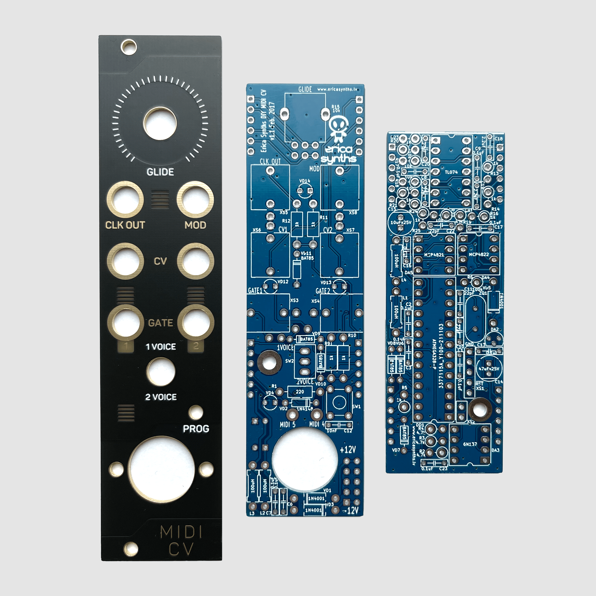 Erica synths MIDI CV PCBs + JKLMNT Panel – Oddvolt - Eurorack