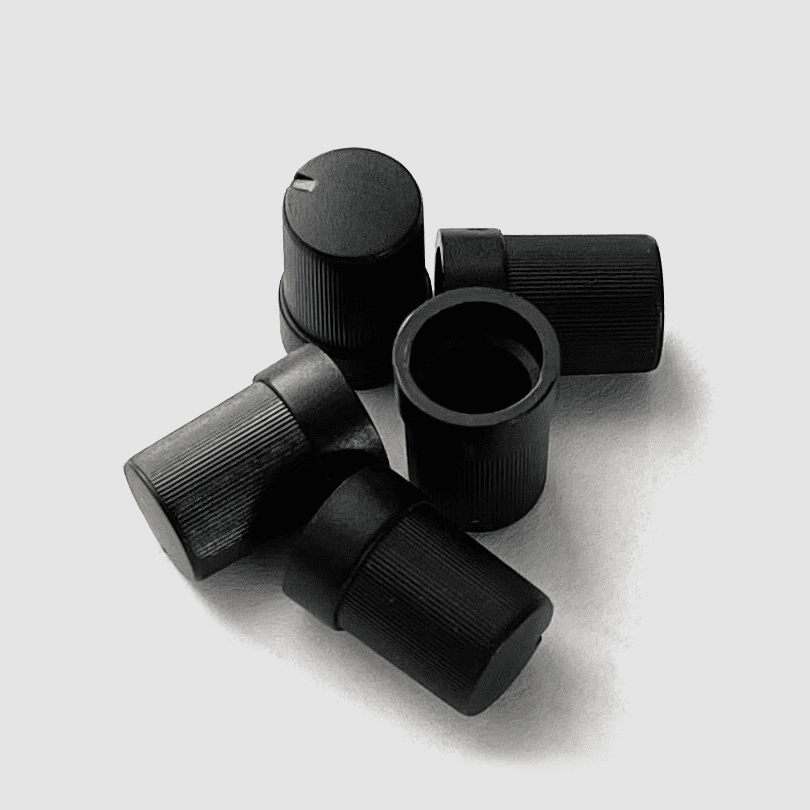 Small Black Plastic Knob 5pcs